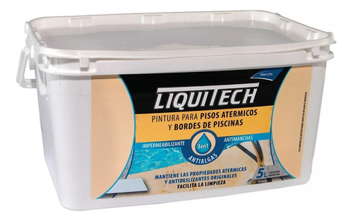 Pintura Pisos Atermicos Y Bordes 5lt Liquitech Blanco