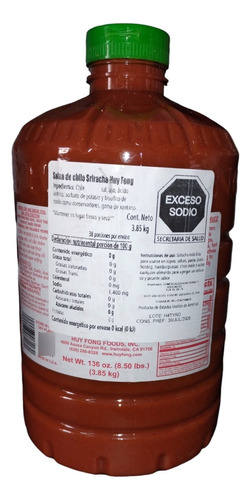 Salsa Sriracha Galón 3.5l