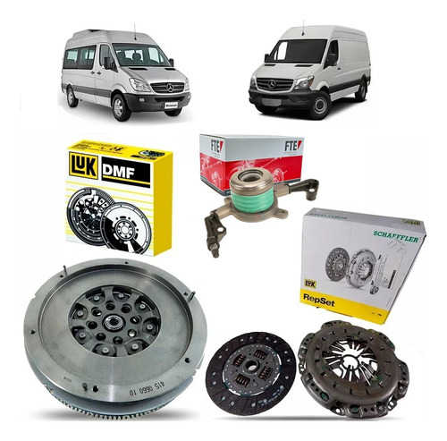 Kit Embreagem + Volante + Atuador Sprinter 415 515 12/. 4150