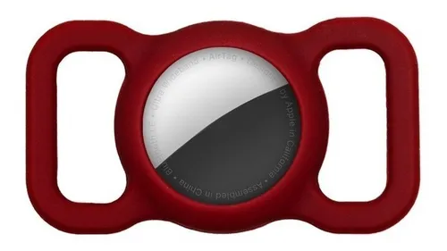 Funda P' Collar Mascotas Airtag Apple/ Perro Gato Vinotinto