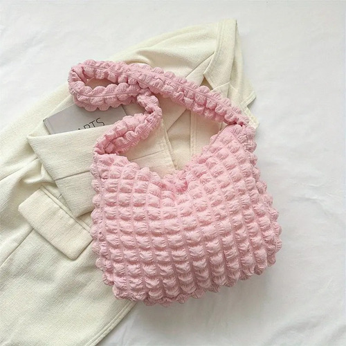 Bolso De Hombro Tipo Hobo De Tela Para Mujer Varios Colores