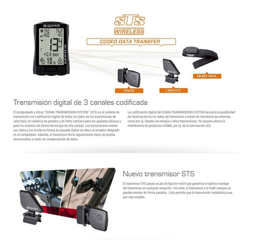 Ciclocomputador Sigma Bc 23.16 Sts Cadencia, Pulsómetro Etc