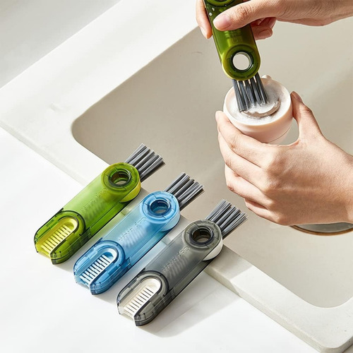 Cepillo Multi - Limpieza 3 En 1 Trastes Vasos Hogar Cocina