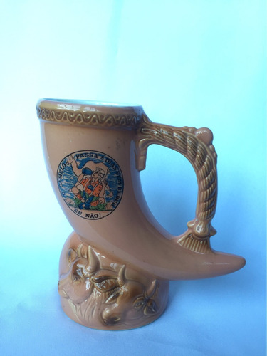 Antiga Caneca De Chopp ( Chifre De Boi ) Estilo Bota