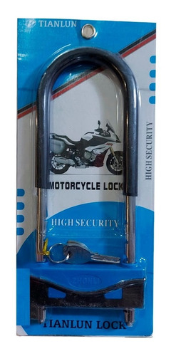 Candado U-lock Alta Seguridad Para Motos Calidad+3 Llaves 