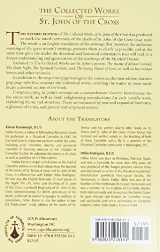 The Collected Works Of St. John Of The Cross..., De Saint John Of The Cr. Editorial Ics Publications En Inglés