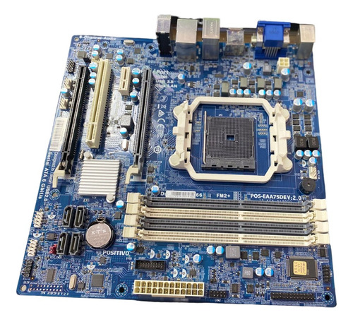 Placa Mãe Desk Amd Fm2+ Pos-eaa75de V2.0 Ddr3  Semi Nova