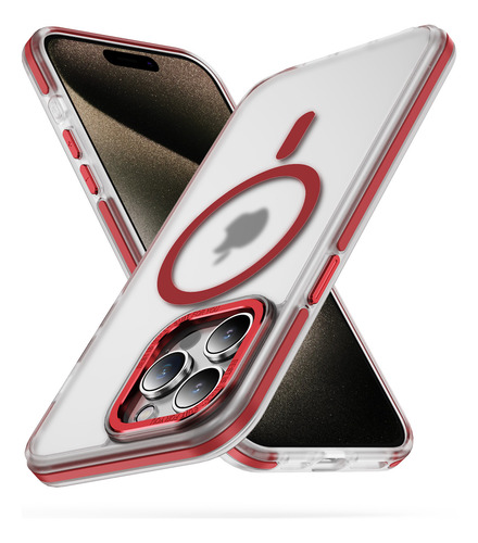 Funda De Teléfono Transparente Magnética De Lujo Para iPhone A Prueba De Golpes