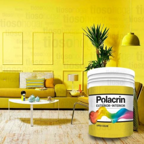 Pintura Premium Polacrin 10 Lts Bermellon Alto Rendimiento