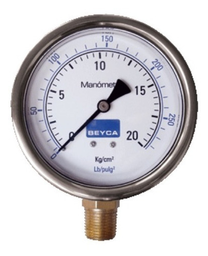 Manómetro 0-70 Kg/cm2 Mm4-48 Beyca C/glicerina (100mm)
