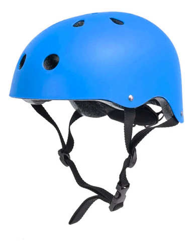 Casco Niños Proteccion Bicicleta Skate Patin Roller Bici Color Azul Talle M