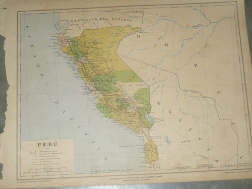 Mapa Antiguo De Peru
