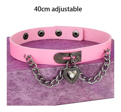 Choker Gargantilla Collar Gótico Sexy Puntas Anillo Mujer