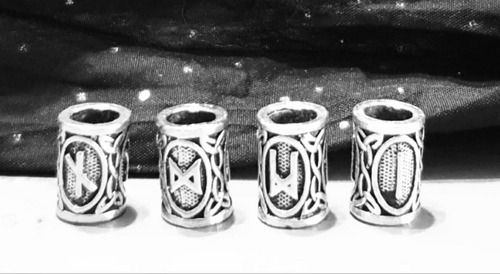 Beads Viking Runas Pelo Y Barba Retro Vintage Celta Runa