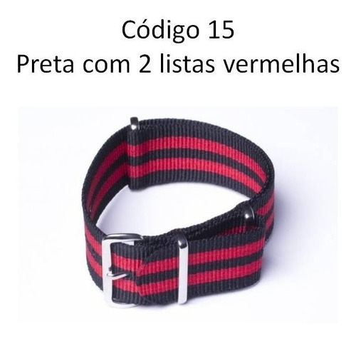 Pulseira Nylon Nato Todas As Cores + Brinde Anúncio 2 / 8