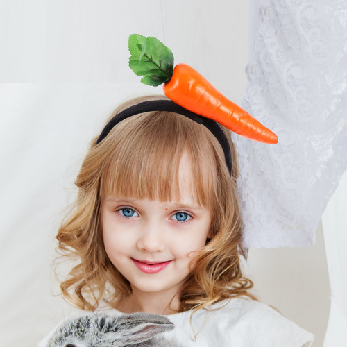 Bonita Diadema De Zanahoria Para Niños, Disfraz De Fiesta De