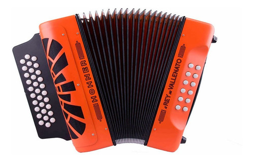 Ftm Acordeon A Botones Rey Hohner Vallenato Gcf Naranja