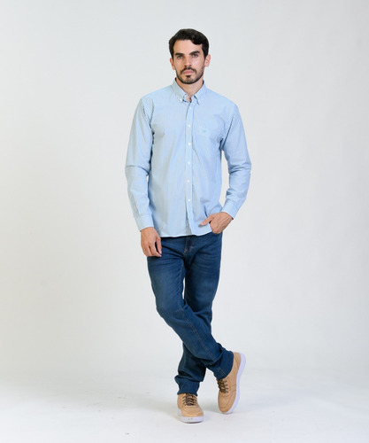 Camisa Hombre Rayada Brooksfield Bolsillo Regular Fit 3582b