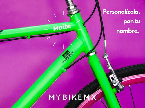Bicicleta Vintage Urban Tu Nombre Luz Y Accesorios Verdelima