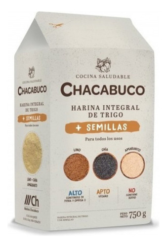 Harina integral de trigo y semillas Chacabuco 750gr