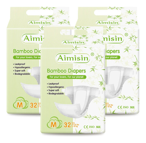 Aimisin Panales Desechables De Bambu Para Bebes, Biodegradab