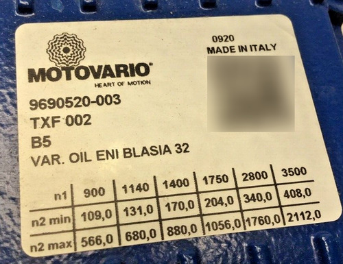 Motovario Txf002-iec63-b5 Gear Box 4176398 Txf002-p140*1 Ccb