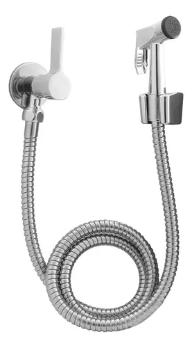 Ducha Higiênica de Metal Cromado Luxo para Banheiro com Acionamento 1/4 de Volta