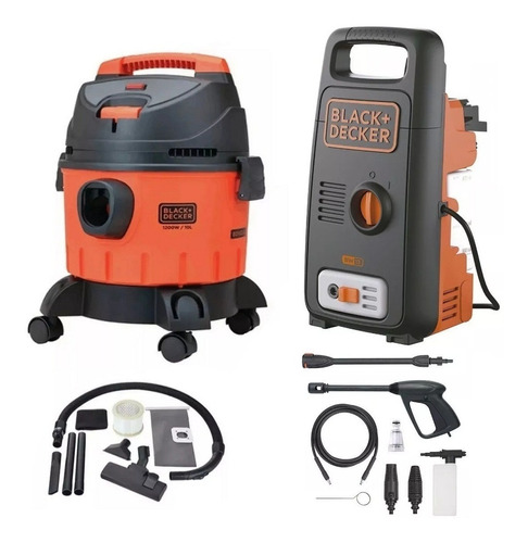 Hidrolavadora Black Decker Bw13 + Aspiradora Bdwd10 1200w