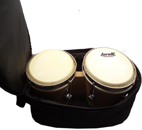 Kit Bongo Torelli Tb-010 Natural 6x7 Com Capa Acolchoada