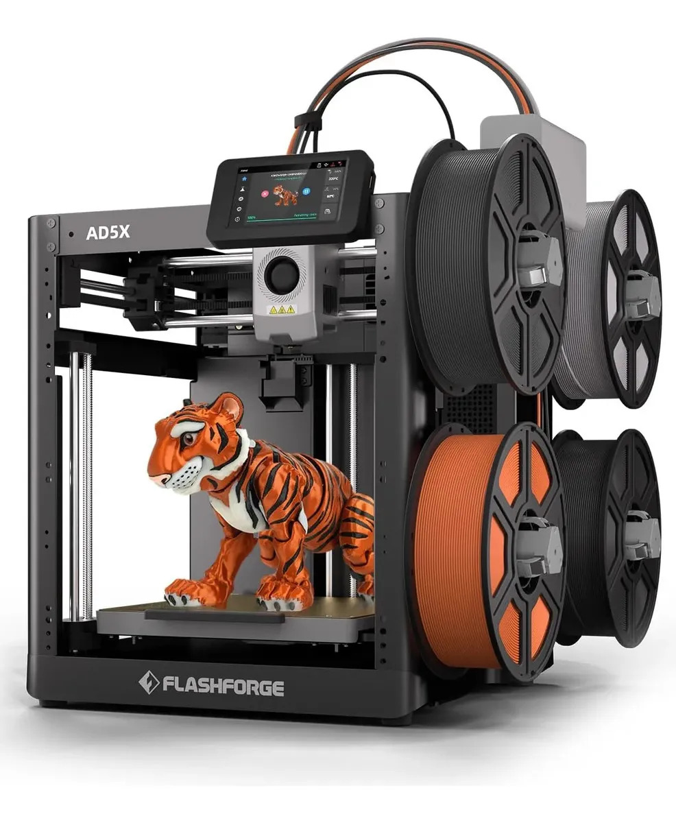Impressora 3d Flashforge Ad5x Com Tecnologias De Impressão Fdm E Fff Verde-escuro