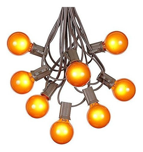 Luces De Patio G40 Con 25 Bombillas Naranjas - Luce