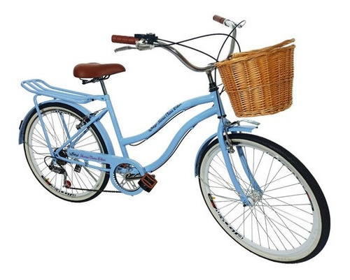 Bicicleta Maria Clara Bikes Passeio Aro 26 Azul-bebê Quadro 17 "