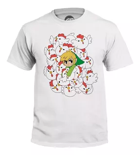 Playera Grapics Zelda Link Cuccos Gallinas Gamer Nintendo