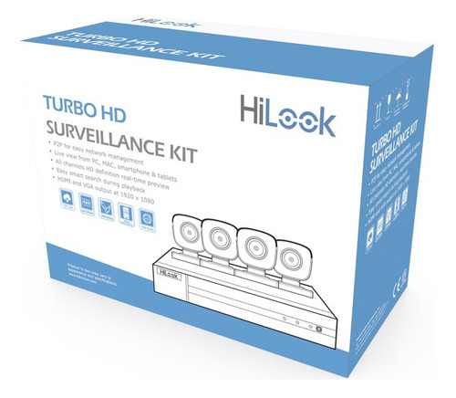 Hilook Kit Cctv 1080p / Dvr 4 Canales /4 Cámaras+ Accesorios