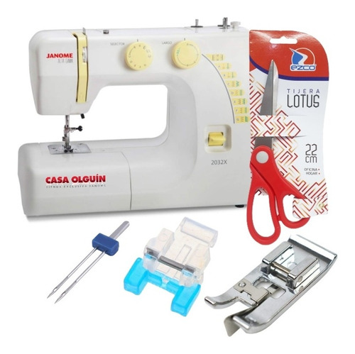 Janome 2032x Ojal 36 Func. Led Falso Overlock / Casa Olguín