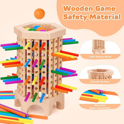 Montessori - Juego De Mesa De Madera Para Niños De 4-6-8-12,