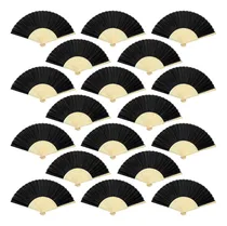 Comprar 18pzs Abanicos Abanicos Tela Abanicos Plegables Boda Fiesta