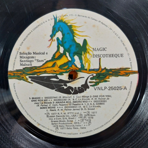 Imagem 4 de 6 de Vinil Lp Magic Discotheque O Som Classe A