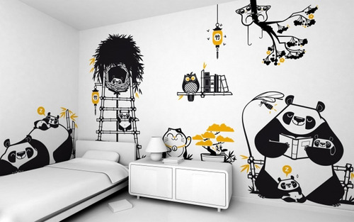 Vinilos Decorativos Pared Infantiles Kit Pandas + Regalo