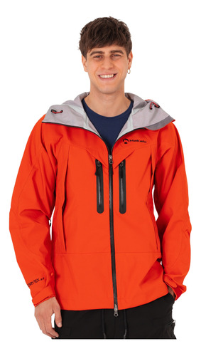 Campera Makalu Impermeable Nieve Abrigo Capucha Hombre Sky