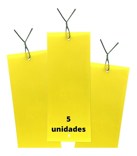 Armadilha Adesiva Yellow Trap Insetos Voadores Gnatis Kit 5