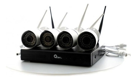 Kit De Vigilancia Qian Ding De 4 Cámaras Y 4 Canales, Con Grabadora Dvr, Max 4tb (qkc4n41701)