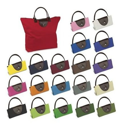 Bolsos Plegables Con Cremallera Hechos En Poliester