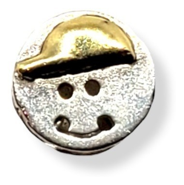 Imagen 2 de 5 de Dije Plata Y Oro Carita Nene Chico