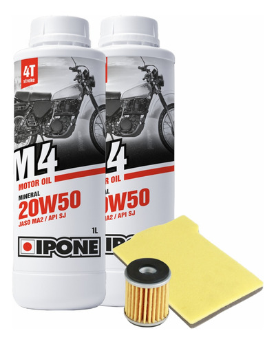 Kit Filtros Aceite Aire Yamaha 250 Xtz Ybr + Ipone M4 20w50