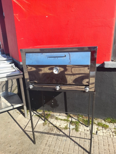 Imagen 5 de 8 de Horno A Gas Para 2 Bandejas De 60x40 En Acero Inox Nuevo Ok.