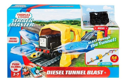 Tren Diesel Metal Túnel Explosivo 137 Cm Fisher Price 3 - 7 