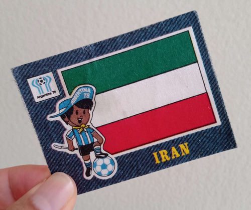 Cromo Panini Jean , Argentina 78 , Bandera Iran