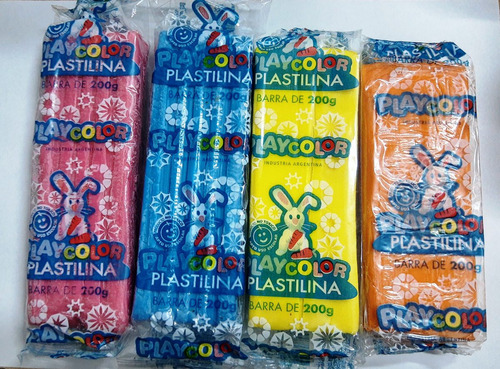 Imagen 1 de 3 de Plastilina Playcolor X 200grs. X11 Colores Jardin Escuela