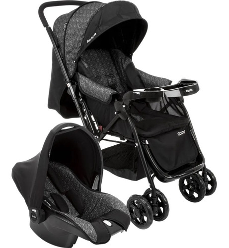 Carrinho Travel System Carrinho + Bebê Conforto Preto Cosco